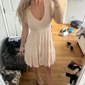 Altar'd State Cream Floral Midi Dress